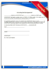 free free printable accounting services agreement form generic accounting service agreement template doc