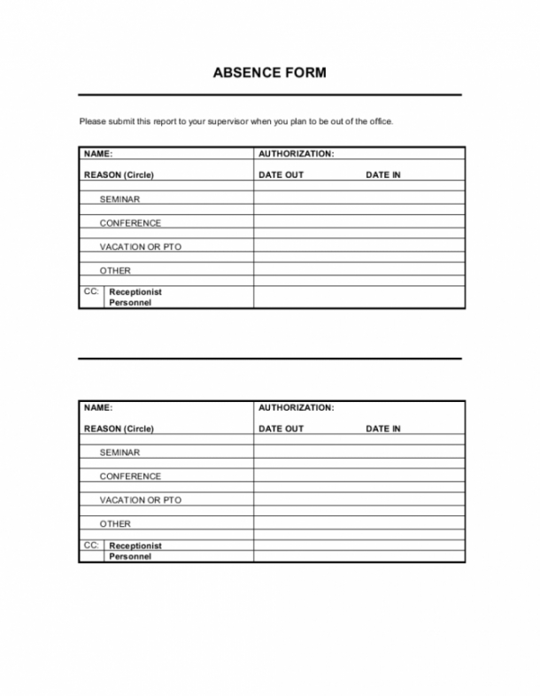 Best Leave Of Absence Form Template Doc Minasinternational