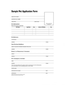9 puppy application form templates  pdf doc  free pet protection agreement template sample