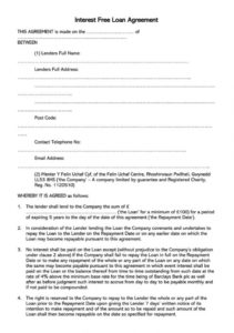 editable 38 free loan agreement templates &amp;amp; forms word  pdf demand loan agreement template word