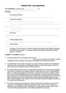 editable 38 free loan agreement templates &amp; forms word  pdf demand loan agreement template word