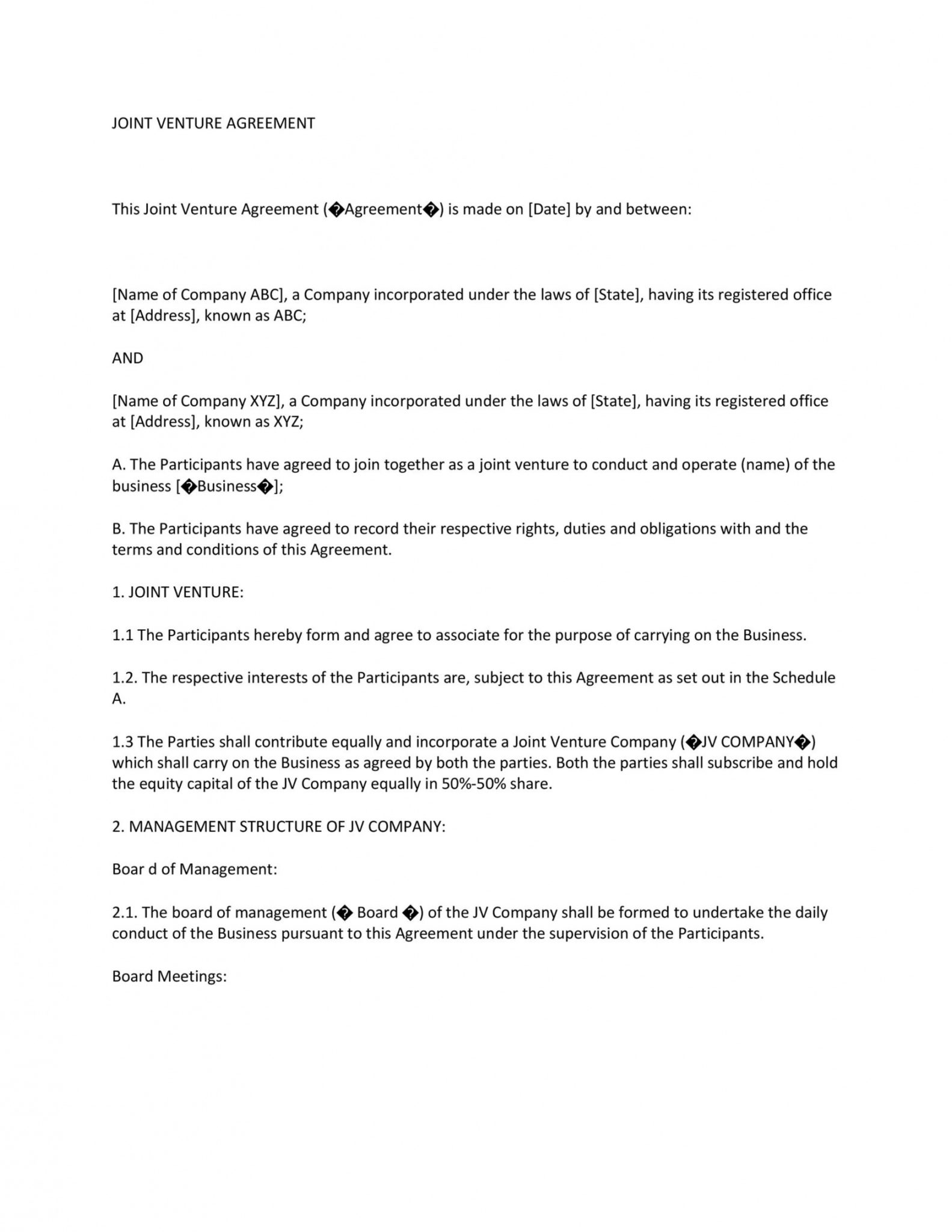 editable-53-simple-joint-venture-agreement-templates-pdf-doc-shared