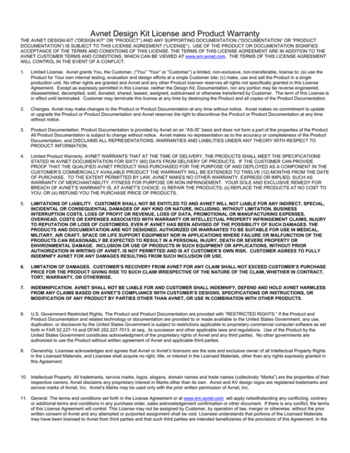 Editable Design Kit License And Product Warranty Enterprise