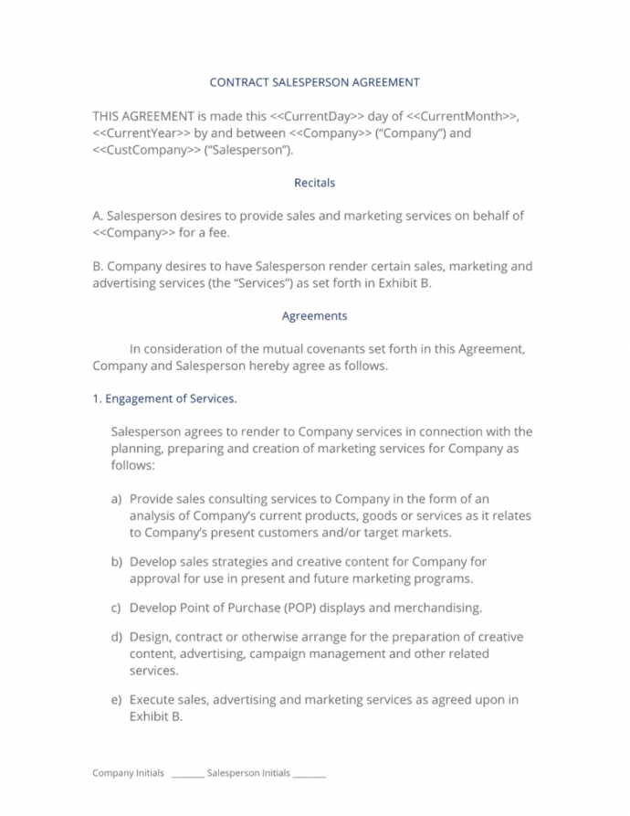 Editable Contract Salesperson Agreement 3 Easy Steps Sales Contractor Editable Contract Salesperson Agreement 3 Easy Steps Sales Contractor