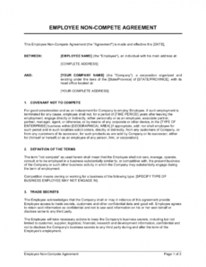 editable employee noncompete agreement template businessinabox™ business non compete agreement template example