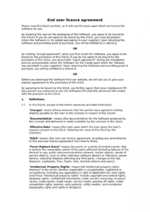editable end user license agreement template   installation with end user license agreement template