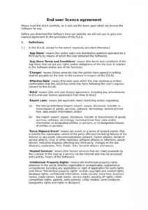 editable legal documents  docular data license agreement template pdf