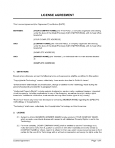 editable license agreement multi users template businessinabox™ technology licensing agreement template excel