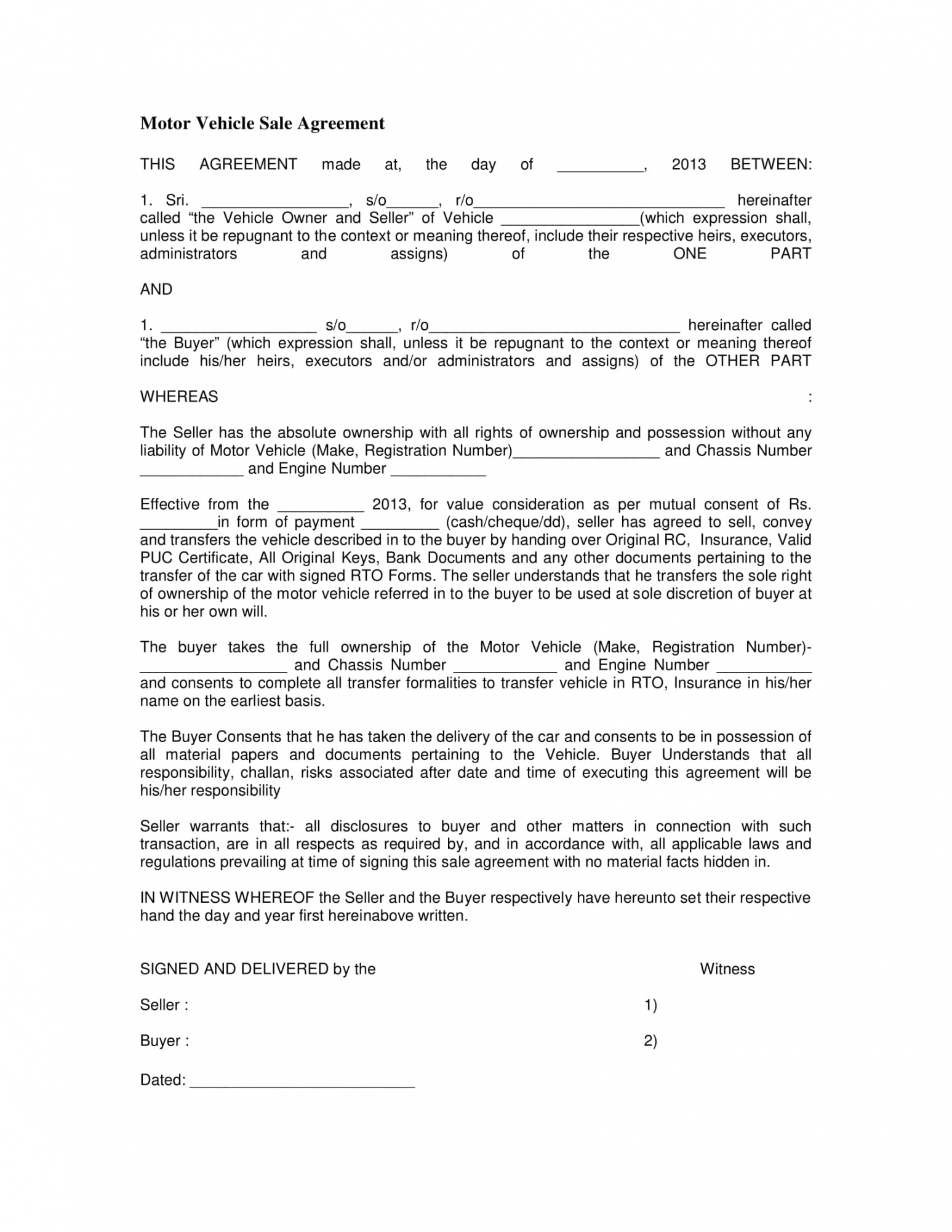 vehicle-selling-agreement-template