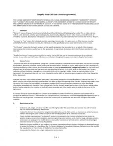 free 50 professional license agreement templates ᐅ templatelab royalty free license agreement template