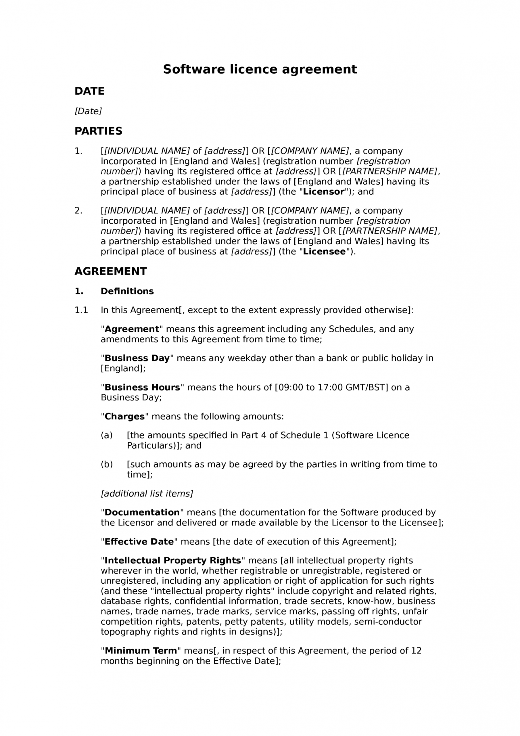 free free software licence agreement  docular data license agreement template
