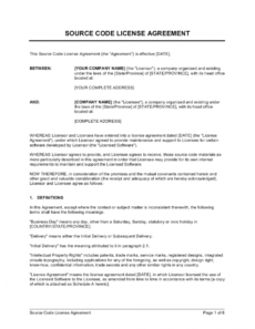 free source code license agreement template businessinabox™ service license agreement template