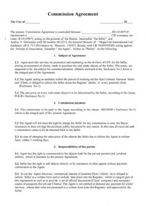printable 36 free commission agreements sales real estate contractor independent contractor commission agreement template word
