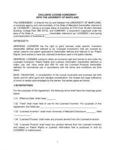 printable 50 professional license agreement templates ᐅ templatelab patent license agreement template word