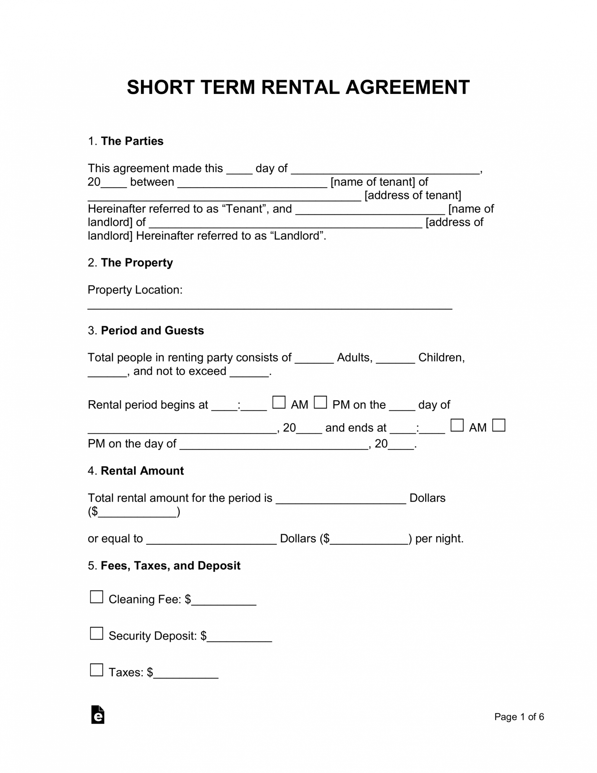 Rental Agreement Flat. Short term Rental. Short Agreements in English.