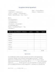 sample equipment rental agreement  3 easy steps rent to own lease agreement template example