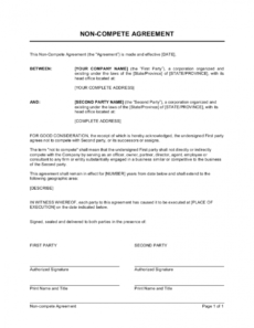 sample general noncompete agreement template businessinabox™ business non compete agreement template example