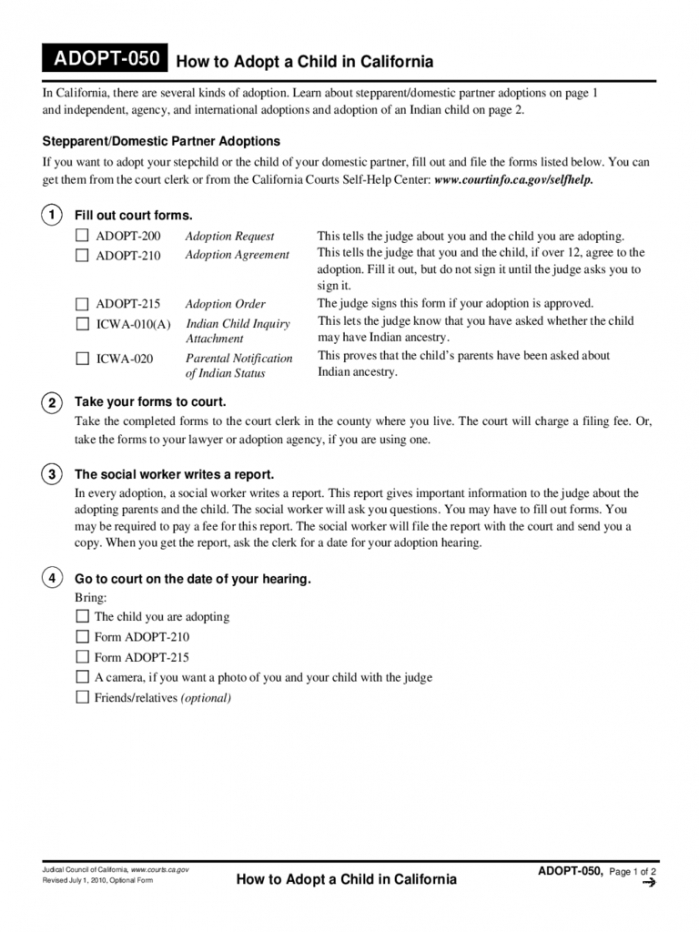 california adoption forms  14 free templates in pdf word child adoption agreement template pdf