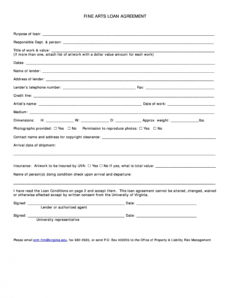 editable 40 free loan agreement templates word &amp;amp; pdf ᐅ templatelab art loan agreement template doc