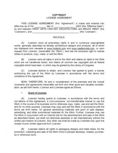 editable 50 professional license agreement templates ᐅ templatelab copyright license agreement template sample