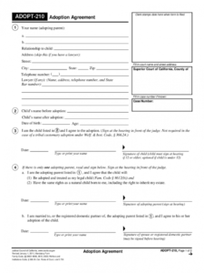 editable california adoption forms  14 free templates in pdf word child adoption agreement template word