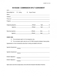 Commission Split Agreement Template