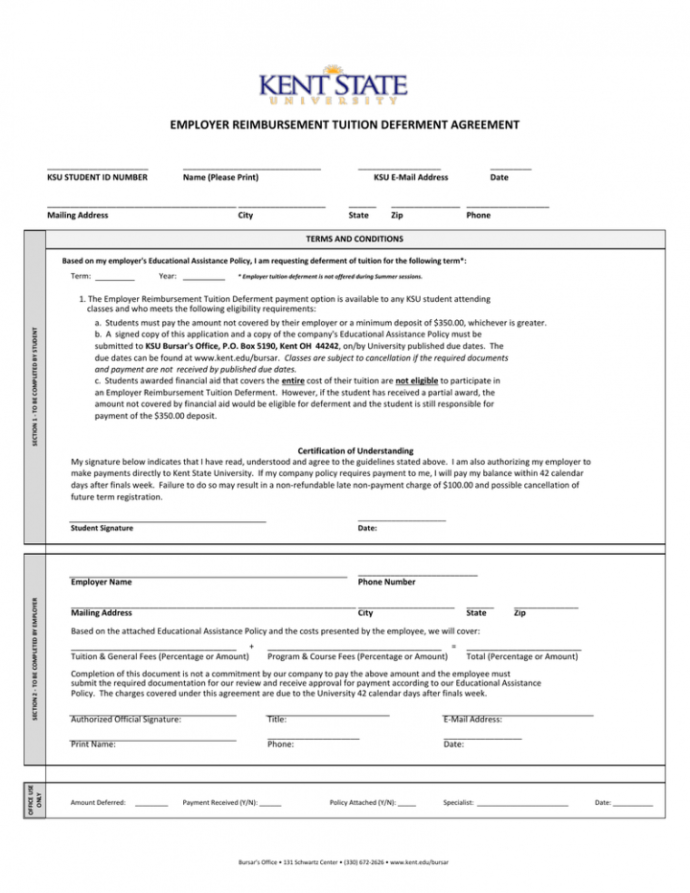 Tuition Agreement Template