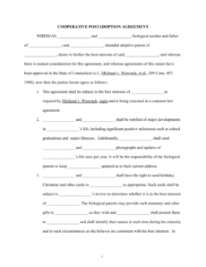 open adoption agreement 1 child adoption agreement template sample