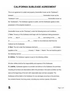sample 002 top sublease agreement template word photo ~ addictionary commercial sublease agreement template doc