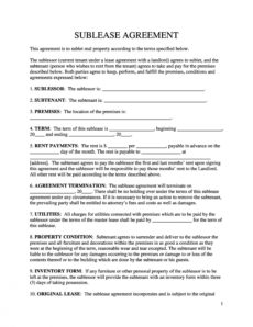 sample 40 professional sublease agreement templates &amp;amp; forms ᐅ room sublease agreement template sample