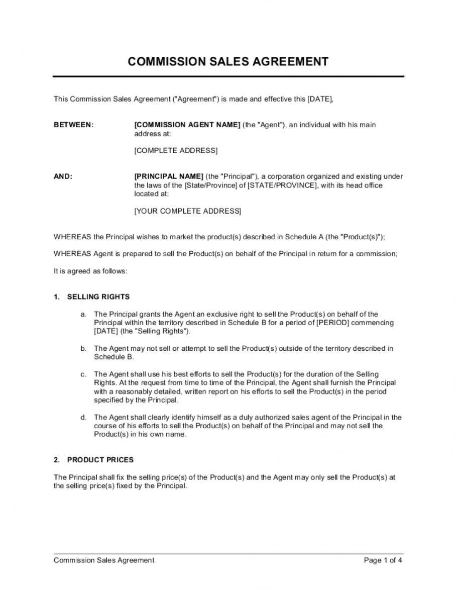 Commission Split Agreement Template