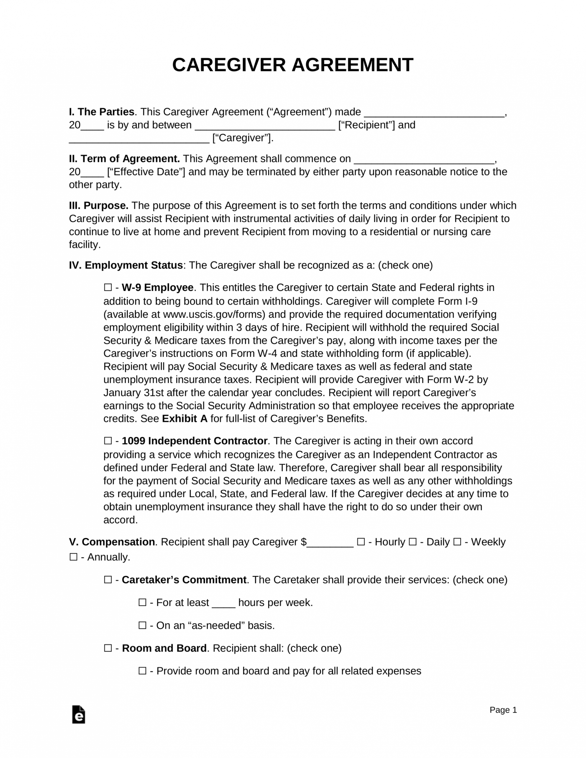 Free Terms Of Service Agreement Template