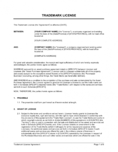 trademark license agreement template businessinabox™ trademark license agreement template