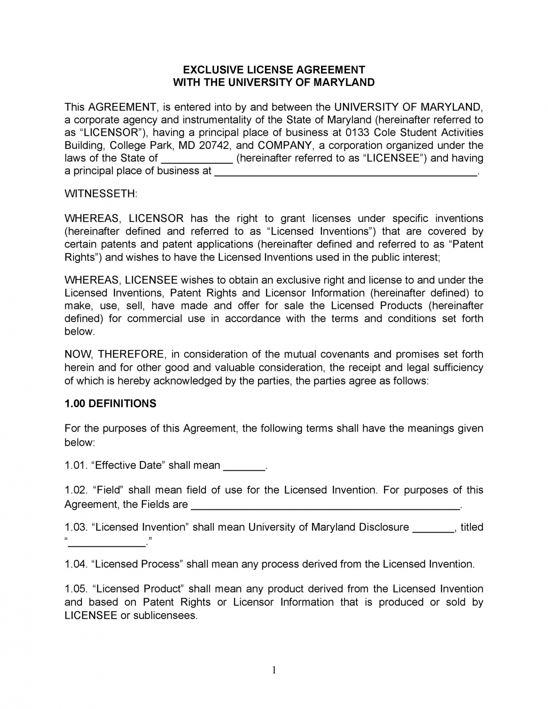 50 professional license agreement templates ᐅ templatelab ip license agreement template