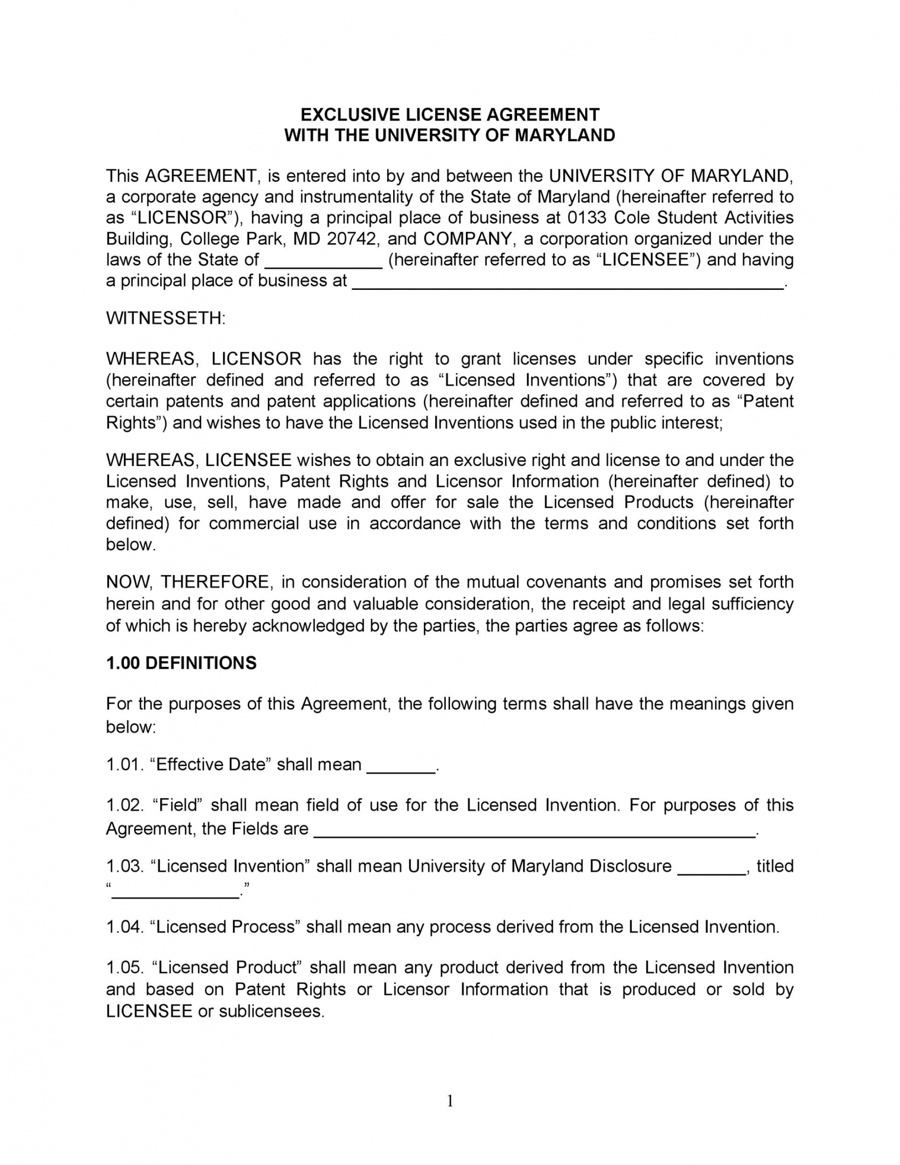 50 Professional License Agreement Templates ᐅ Templatelab Ip License ...