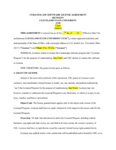 50 professional license agreement templates ᐅ templatelab software licensing agreement template free example