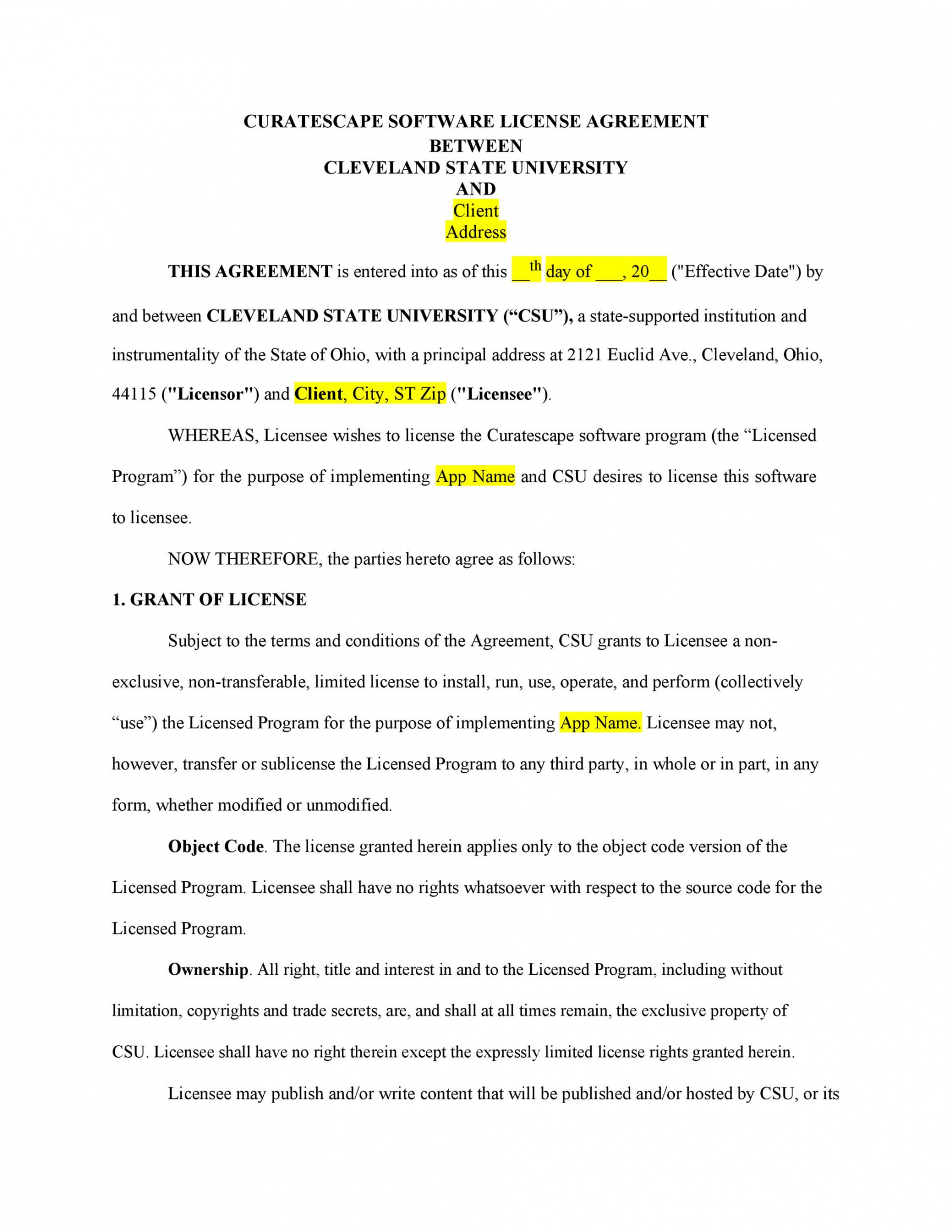50 professional license agreement templates ᐅ templatelab software licensing agreement template free example