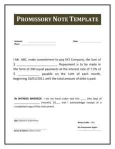 editable 45 free promissory note templates &amp;amp; forms word &amp;amp; pdf ᐅ promise to pay agreement template example