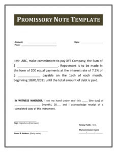 editable 45 free promissory note templates &amp; forms word &amp; pdf ᐅ promise to pay agreement template example