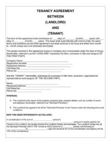 editable 9 simple tenancy agreement templates  pdf  free &amp;amp; premium best rental agreement template word