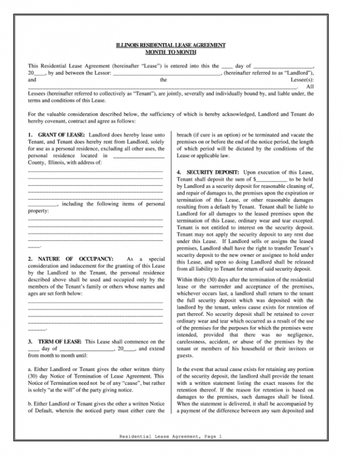 Editable Basic Rental Agreement Or Residential Lease Word Doc Fill