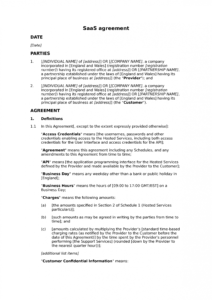 editable free saas agreement  docular saas license agreement template example