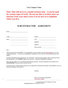 editable need a subcontractor agreement? 39 free templates here hiring agreement template excel