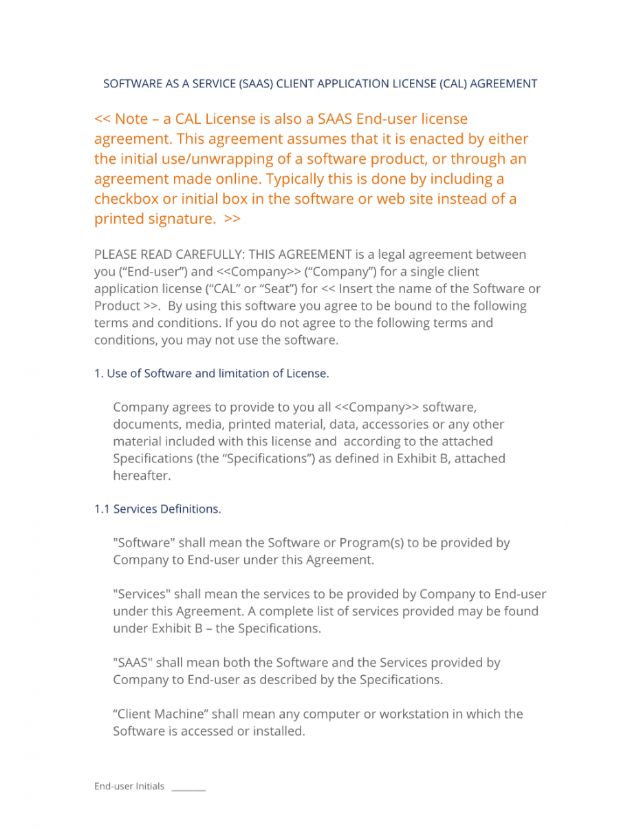 editable saas software as a service client license  3 easy steps saas license agreement template doc