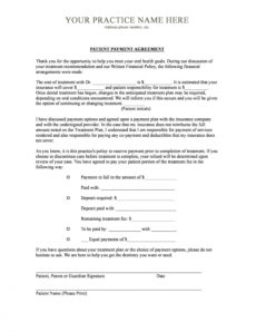 payment agreement  40 templates &amp;amp; contracts ᐅ templatelab financial agreement template for medical office pdf