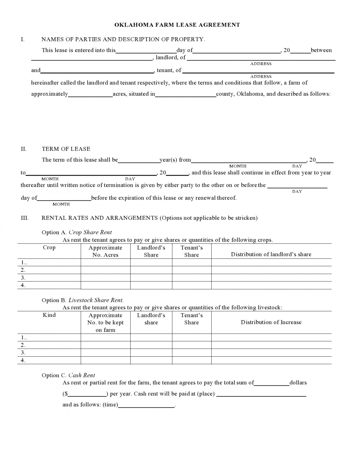 printable 37 free land lease agreements word &amp; pdf ᐅ templatelab hay lease agreement template example