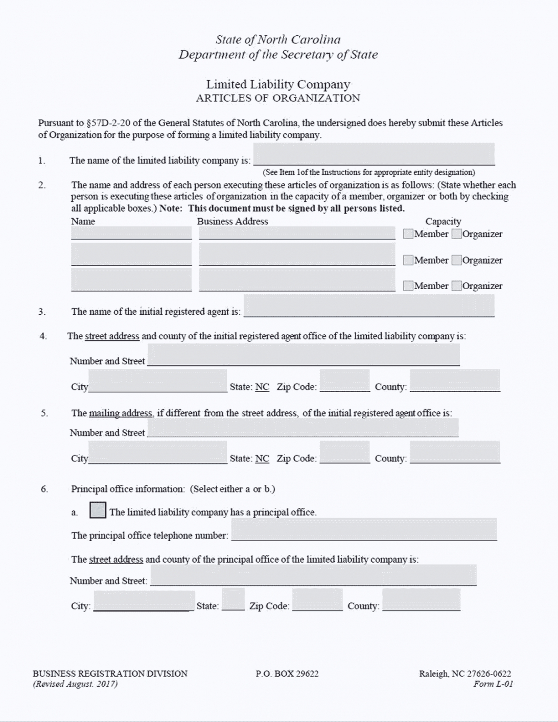 printable llc in nc  how to form an llc in north carolina north carolina llc operating agreement template example