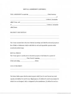 sample rental agreement template free ~ addictionary best rental agreement template