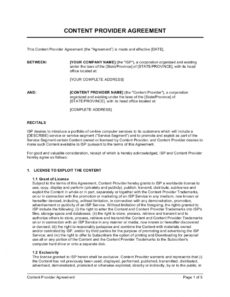 content provider agreement template businessinabox™ service provider agreement template pdf