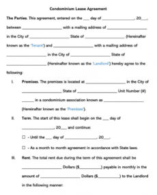 editable free condominium condo lease agreement templates by state condo lease agreement template